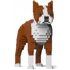 Jekca - Boston Terrier 01S-M02 - Lego - Sculpture - Construction - 4D - Brick Animals - Toys - Avvenice^ Games