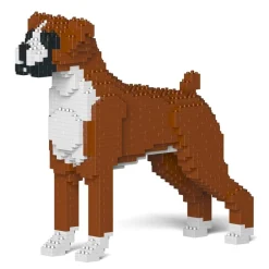 Jekca - Boxer - Dog - 01S-M01 - Lego - Sculpture - Construction - 4D - Brick Animals - Toys - Avvenice^ Games