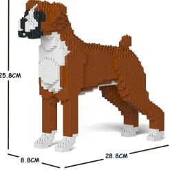 Jekca - Boxer - Dog - 01S-M01 - Lego - Sculpture - Construction - 4D - Brick Animals - Toys - Avvenice^ Games