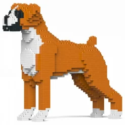 Jekca - Boxer 01-M02 - Big - Lego - Sculpture - Construction - 4D - Brick Animals - Toys - Avvenice^ Games