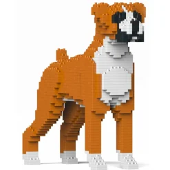 Jekca - Boxer 01-M02 - Big - Lego - Sculpture - Construction - 4D - Brick Animals - Toys - Avvenice^ Games