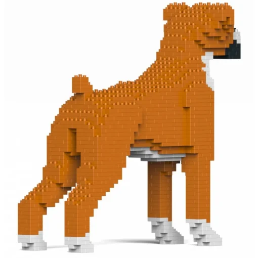 Jekca - Boxer 01-M02 - Big - Lego - Sculpture - Construction - 4D - Brick Animals - Toys - Avvenice^ Games