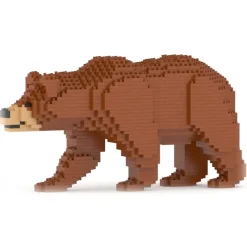 Jekca - Brown Bear 01 - Big - Lego - Sculpture - Construction - 4D - Brick Animals - Toys - Avvenice^ Games