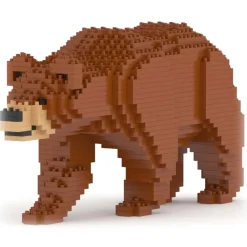 Jekca - Brown Bear 01 - Big - Lego - Sculpture - Construction - 4D - Brick Animals - Toys - Avvenice^ Games