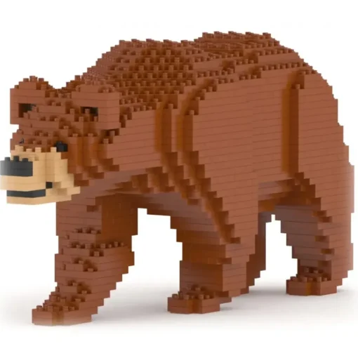 Jekca - Brown Bear 01 - Big - Lego - Sculpture - Construction - 4D - Brick Animals - Toys - Avvenice^ Games