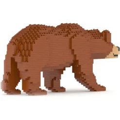 Jekca - Brown Bear 01 - Big - Lego - Sculpture - Construction - 4D - Brick Animals - Toys - Avvenice^ Games