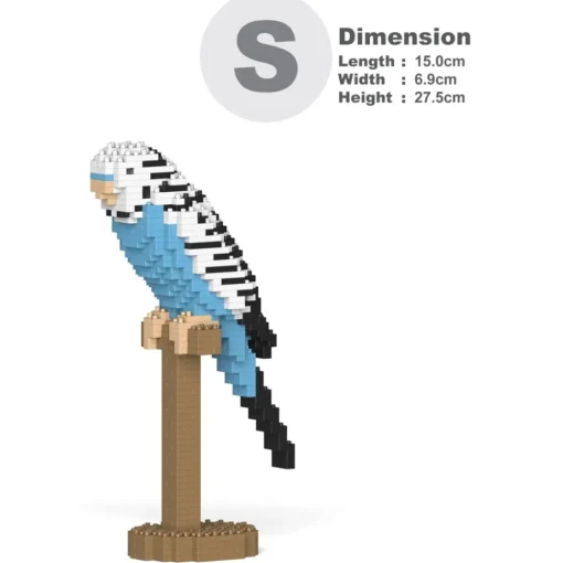 Jekca - Budgie 01S-M02 - Lego - Sculpture - Construction - 4D - Brick Animals - Toys - Avvenice^ Games