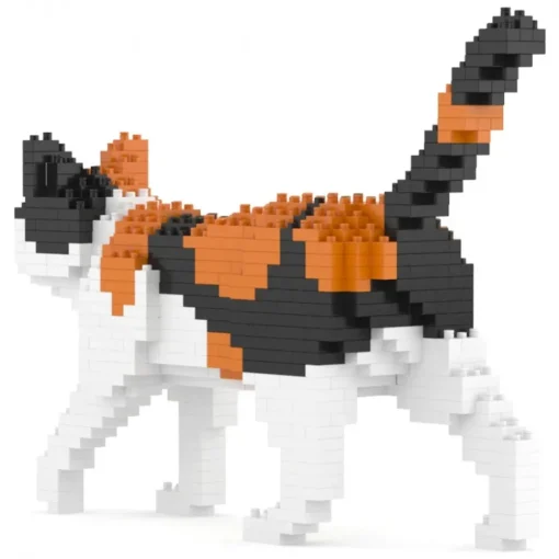 Jekca - Calico Cat Mini 01 - Lego - Sculpture - Construction - 4D - Brick Animals - Toys - Avvenice