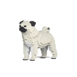 Jekca - Carlino Pug - Dog - 01S-M03 - Lego - Sculpture - Construction - 4D - Brick Animals - Toys - Avvenice^ Games