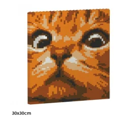 Jekca - Cat Eyes Brick Painting 02S-M01 - Lego - Sculpture - Construction - 4D - Brick Animals - Toys - Avvenice^ Games