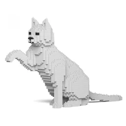 Jekca - Cat 08S-M01 - Lego - Sculpture - Construction - 4D - Brick Animals - Toys - Avvenice^ Games
