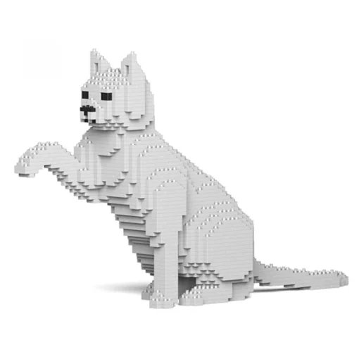 Jekca - Cat 08S-M01 - Lego - Sculpture - Construction - 4D - Brick Animals - Toys - Avvenice^ Games
