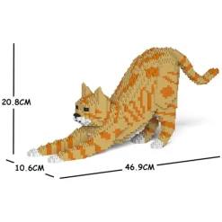 Jekca - Cat 05S-M01 - Lego - Sculpture - Construction - 4D - Brick Animals - Toys - Avvenice^ Games