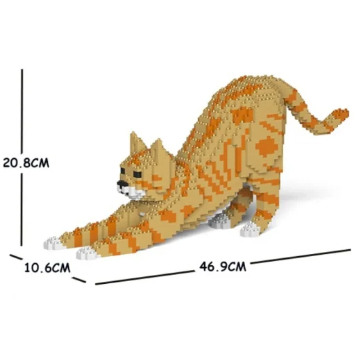 Jekca - Cat 05S-M01 - Lego - Sculpture - Construction - 4D - Brick Animals - Toys - Avvenice^ Games