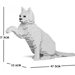 Jekca - Cat 08S-M01 - Lego - Sculpture - Construction - 4D - Brick Animals - Toys - Avvenice^ Games