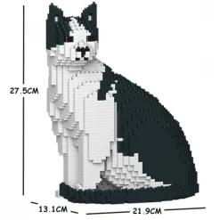 Jekca - Cat 10S-M02 - Lego - Sculpture - Construction - 4D - Brick Animals - Toys - Avvenice^ Games