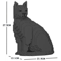 Jekca - Cat 06S-M03 - Lego - Sculpture - Construction - 4D - Brick Animals - Toys - Avvenice^ Games