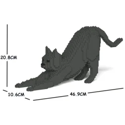 Jekca - Cat 09S-M03 - Lego - Sculpture - Construction - 4D - Brick Animals - Toys - Avvenice^ Games