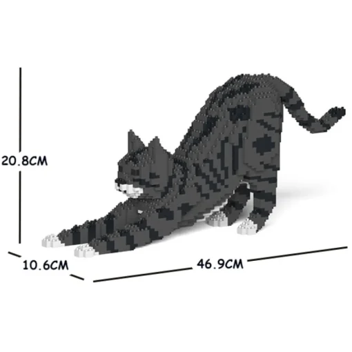 Jekca - Cat 05S-M02 - Lego - Sculpture - Construction - 4D - Brick Animals - Toys - Avvenice^ Games