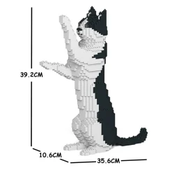 Jekca - Cat 17S-M01 - Lego - Sculpture - Construction - 4D - Brick Animals - Toys - Avvenice