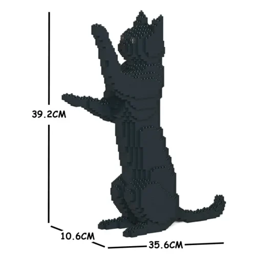 Jekca - Cat 15S-M02 - Lego - Sculpture - Construction - 4D - Brick Animals - Toys - Avvenice^ Games