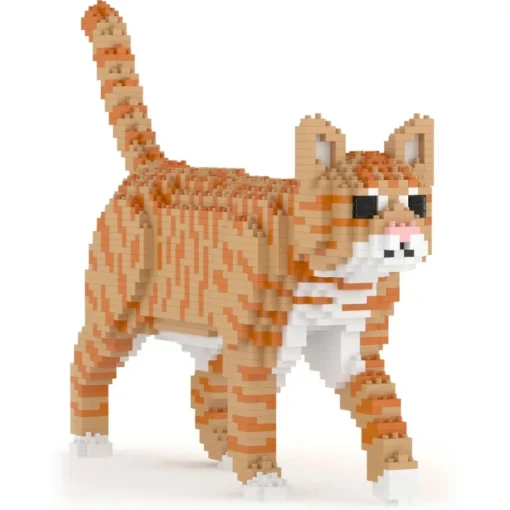 Jekca - Cat 03S-M01B - Lego - Sculpture - Construction - 4D - Brick Animals - Toys - Avvenice^ Games