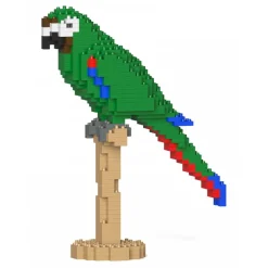 Jekca - Chestnut-Fronted Macaw 01S - Lego - Sculpture - Construction - 4D - Brick Animals - Toys - Avvenice^ Games