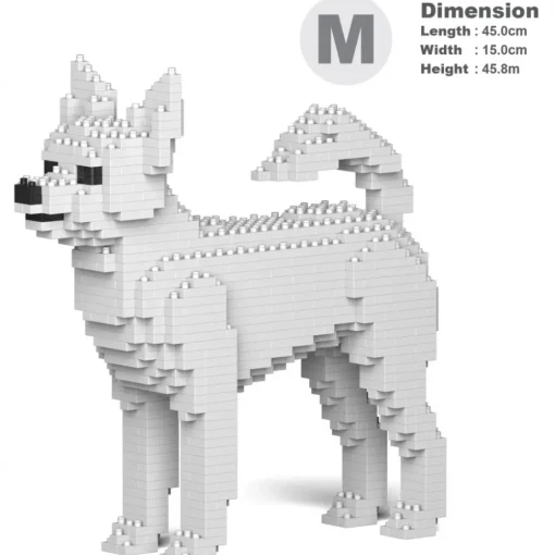 Jekca - Chihuahua 01-M03 - Big - Lego - Sculpture - Construction - 4D - Brick Animals - Toys - Avvenice^ Games