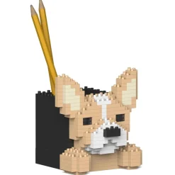 Jekca - Chihuahua Pencil Cup 01S - Lego - Sculpture - Construction - 4D - Brick Animals - Toys - Avvenice^ Games