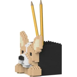 Jekca - Chihuahua Pencil Cup 01S - Lego - Sculpture - Construction - 4D - Brick Animals - Toys - Avvenice^ Games