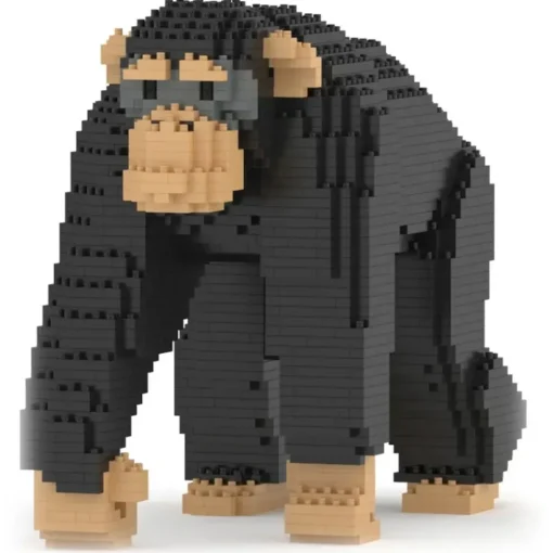 Jekca - Chimpanzee 02 - Big - Lego - Sculpture - Construction - 4D - Brick Animals - Toys - Avvenice