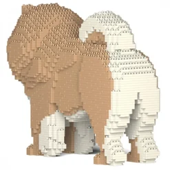 Jekca - Chow Chow 02-M01 - Big - Lego - Sculpture - Construction - 4D - Brick Animals - Toys - Avvenice^ Games