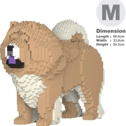 Jekca - Chow Chow 02-M01 - Big - Lego - Sculpture - Construction - 4D - Brick Animals - Toys - Avvenice^ Games