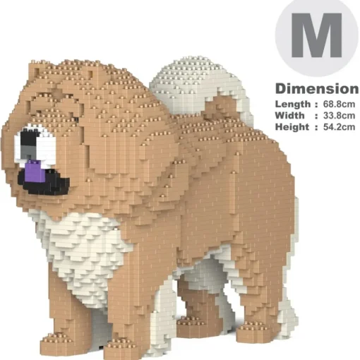 Jekca - Chow Chow 02-M01 - Big - Lego - Sculpture - Construction - 4D - Brick Animals - Toys - Avvenice^ Games