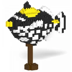 Jekca - Clown Triggerfish 01S - Lego - Sculpture - Construction - 4D - Brick Animals - Toys - Avvenice^ Games