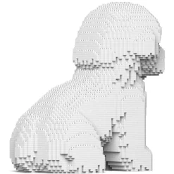 Jekca - Coton de Tulear 01 - Lego - Sculpture - Construction - 4D - Brick Animals - Toys - Avvenice