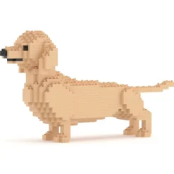Jekca - Dachshund 02-M03 - Big - Lego - Sculpture - Construction - 4D - Brick Animals - Toys - Avvenice^ Games