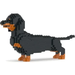 Jekca - Dachshund 02-M01 - Big - Lego - Sculpture - Construction - 4D - Brick Animals - Toys - Avvenice^ Games