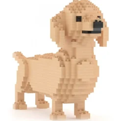 Jekca - Dachshund 02-M03 - Big - Lego - Sculpture - Construction - 4D - Brick Animals - Toys - Avvenice^ Games
