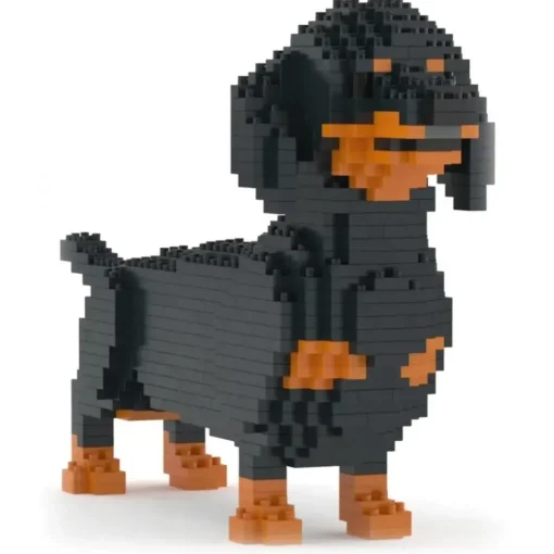 Jekca - Dachshund 02-M01 - Big - Lego - Sculpture - Construction - 4D - Brick Animals - Toys - Avvenice^ Games