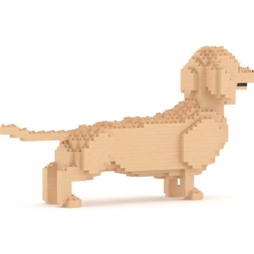 Jekca - Dachshund 02-M03 - Big - Lego - Sculpture - Construction - 4D - Brick Animals - Toys - Avvenice^ Games