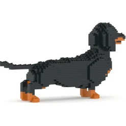 Jekca - Dachshund 02-M01 - Big - Lego - Sculpture - Construction - 4D - Brick Animals - Toys - Avvenice^ Games