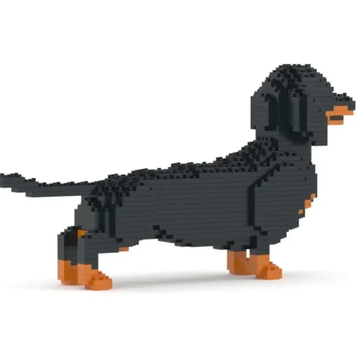 Jekca - Dachshund 02-M01 - Big - Lego - Sculpture - Construction - 4D - Brick Animals - Toys - Avvenice^ Games
