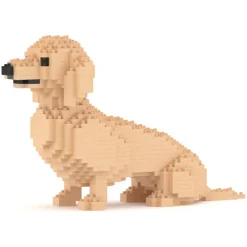 Jekca - Dachshund 03-M03 - Lego - Sculpture - Construction - 4D - Brick Animals - Toys - Avvenice^ Games