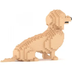 Jekca - Dachshund 03-M03 - Lego - Sculpture - Construction - 4D - Brick Animals - Toys - Avvenice^ Games