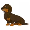 Jekca - Dachshund 03S-M02 - Lego - Sculpture - Construction - 4D - Brick Animals - Toys - Avvenice