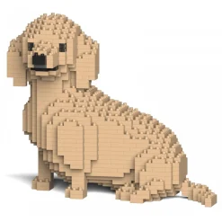 Jekca - Dachshund 05S-M03 - Lego - Sculpture - Construction - 4D - Brick Animals - Toys - Avvenice^ Games