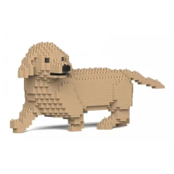Jekca - Dachshund 06S-M03 - Lego - Sculpture - Construction - 4D - Brick Animals - Toys - Avvenice^ Games