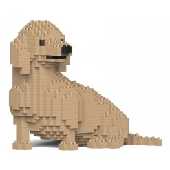 Jekca - Dachshund 05S-M03 - Lego - Sculpture - Construction - 4D - Brick Animals - Toys - Avvenice^ Games
