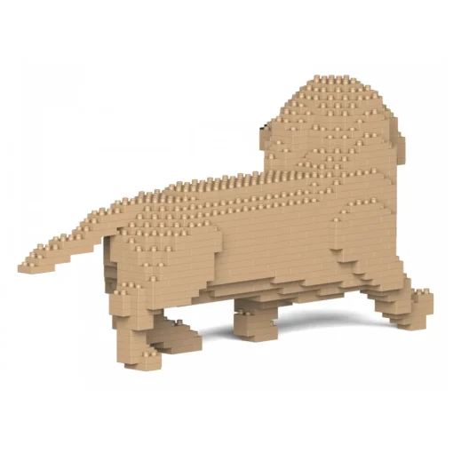 Jekca - Dachshund 06S-M03 - Lego - Sculpture - Construction - 4D - Brick Animals - Toys - Avvenice^ Games